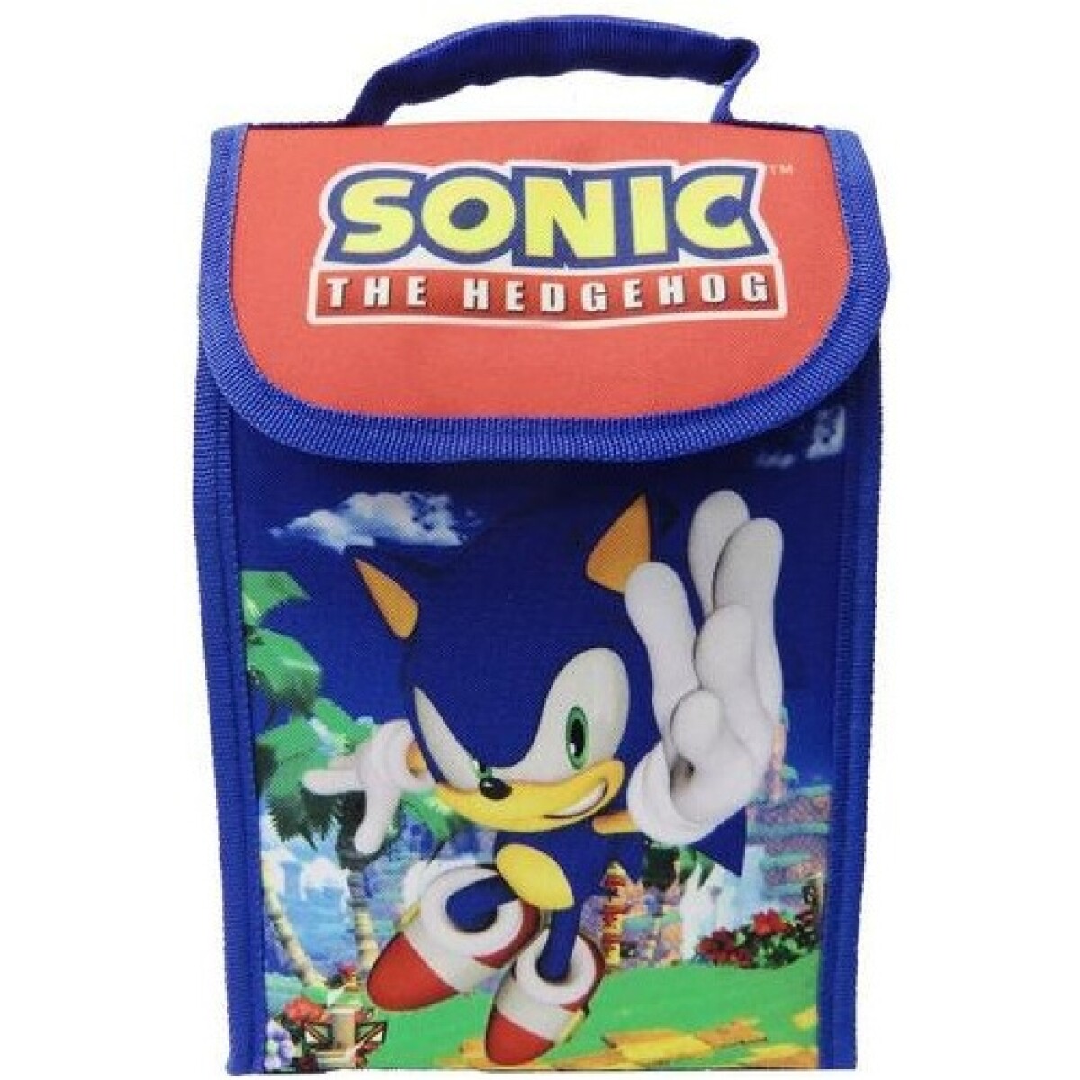 Lunchera térmica vertical con estampado infantil 24x17 cm - sonic 