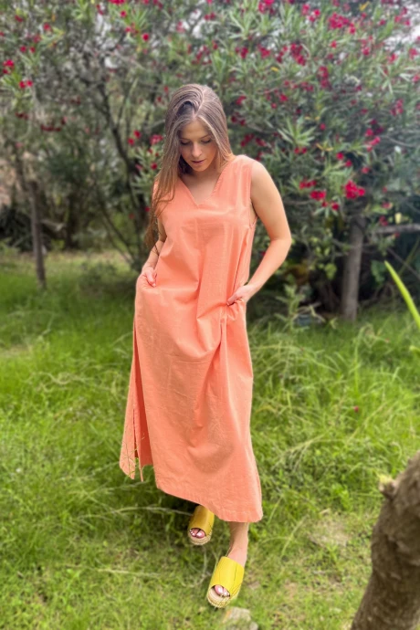 Vestido Fronda Naranja