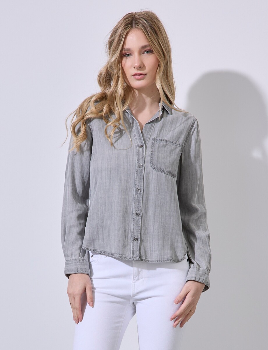 Camisa Tencel - Gris 