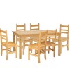 Juego De Comedor Lucia Plus 6 Sillas Madera Natural