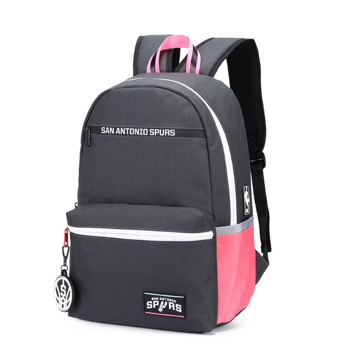 Mochila NBA San Antonio Spurs NBA - Gris - Rosa - Negro 