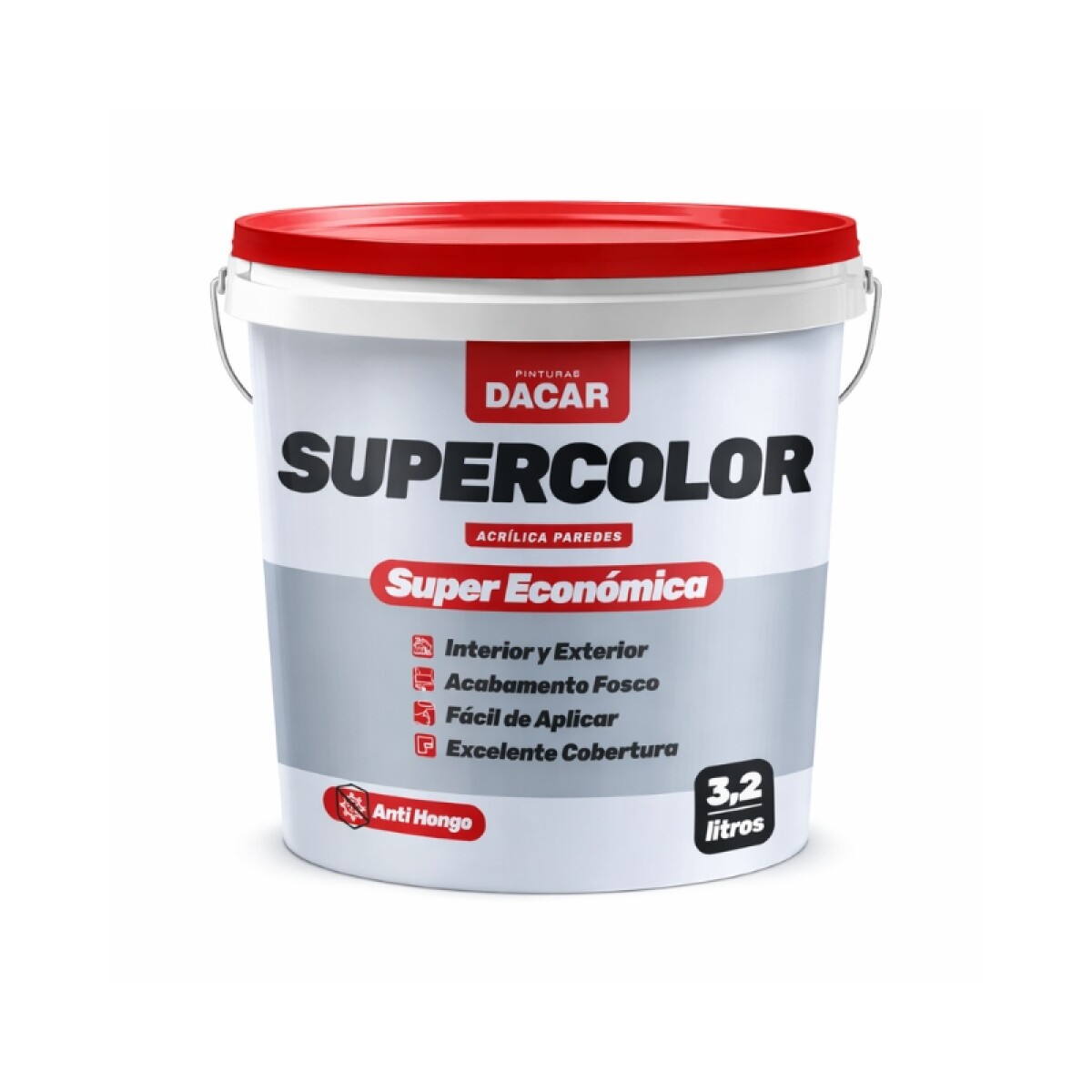 DACAR SUPERCOLOR ECO-LATEX BLANCO INTERIOR / EXTERIOR ANTIHONGOS 3.2 LITROS 