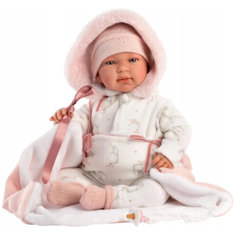 Bebe Muñeca Llorens Tina Recien Nacida Llorona 44 cm Manta Modelo Tina Llorona