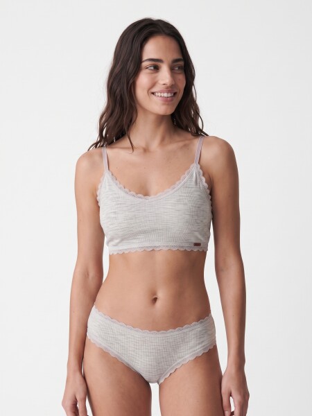 CULOTTE LARA GRIS MELANGE M