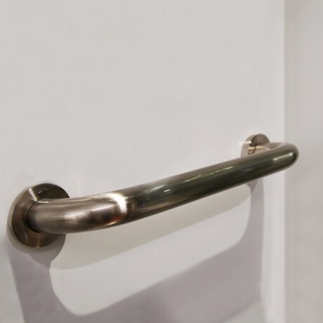 AGARRADERA METALICA 28CM PARA BAÑO LINEA ROMA BRUSHED NICKEL GRIS-BRUSHED NICKEL