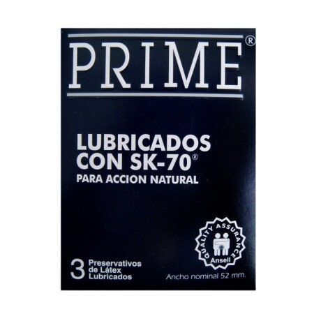 Preservativo Prime Lubricados con SK-70 3 Unidades Preservativo Prime Lubricados con SK-70 3 Unidades