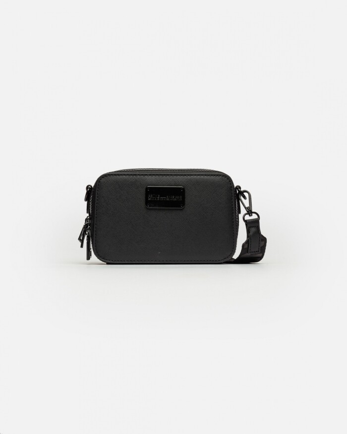 Mini Bag New Penny En Efecto Cuero Zaffiano Negro
