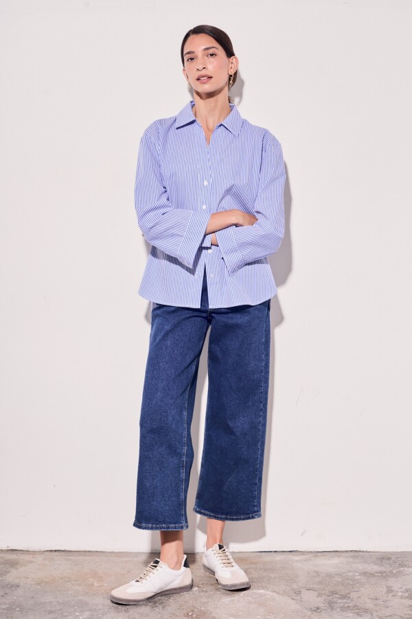 Camisa Rayas Azul
