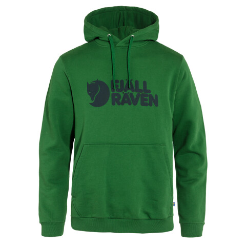 Fjällräven Logo Hoodie - Hombre Palm Green