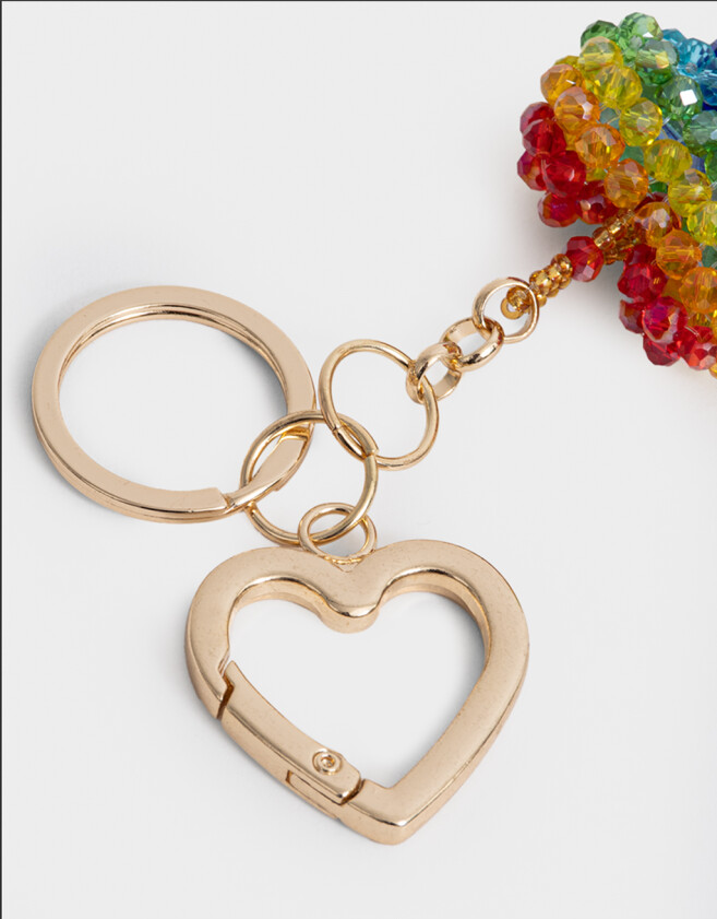 Bijouterie Vs Pride Llavero Y Bag Charm Corazón Pride - Dorado