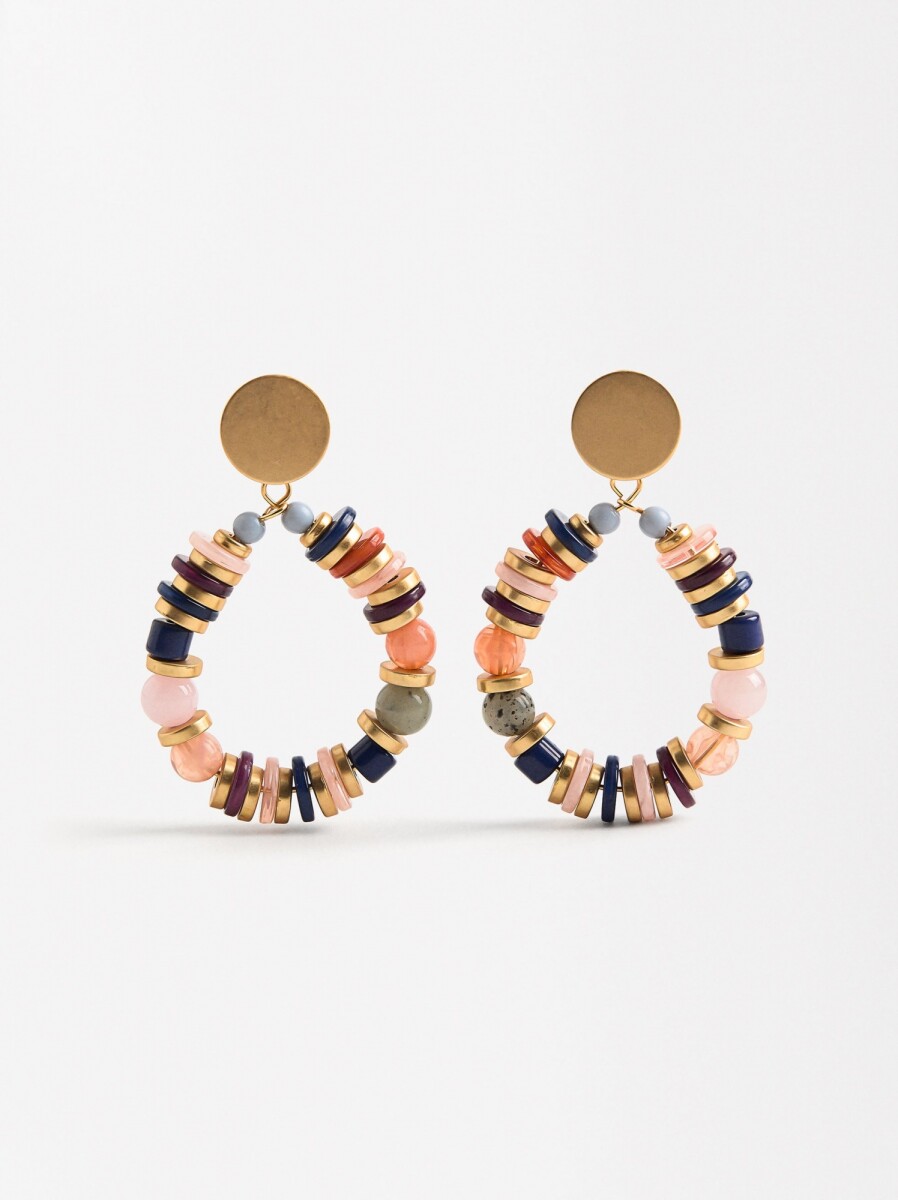 Pendientes Con Piedras - multicolor 