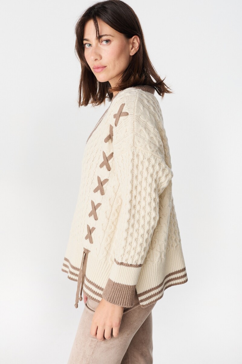 Sweater Preppy Crudo/Vison