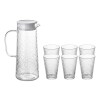JGO JARRA VIDRIO C/VASOS 7PZAS Unica