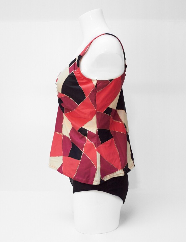 Tankini Estampado NEGRO/FUCSIA