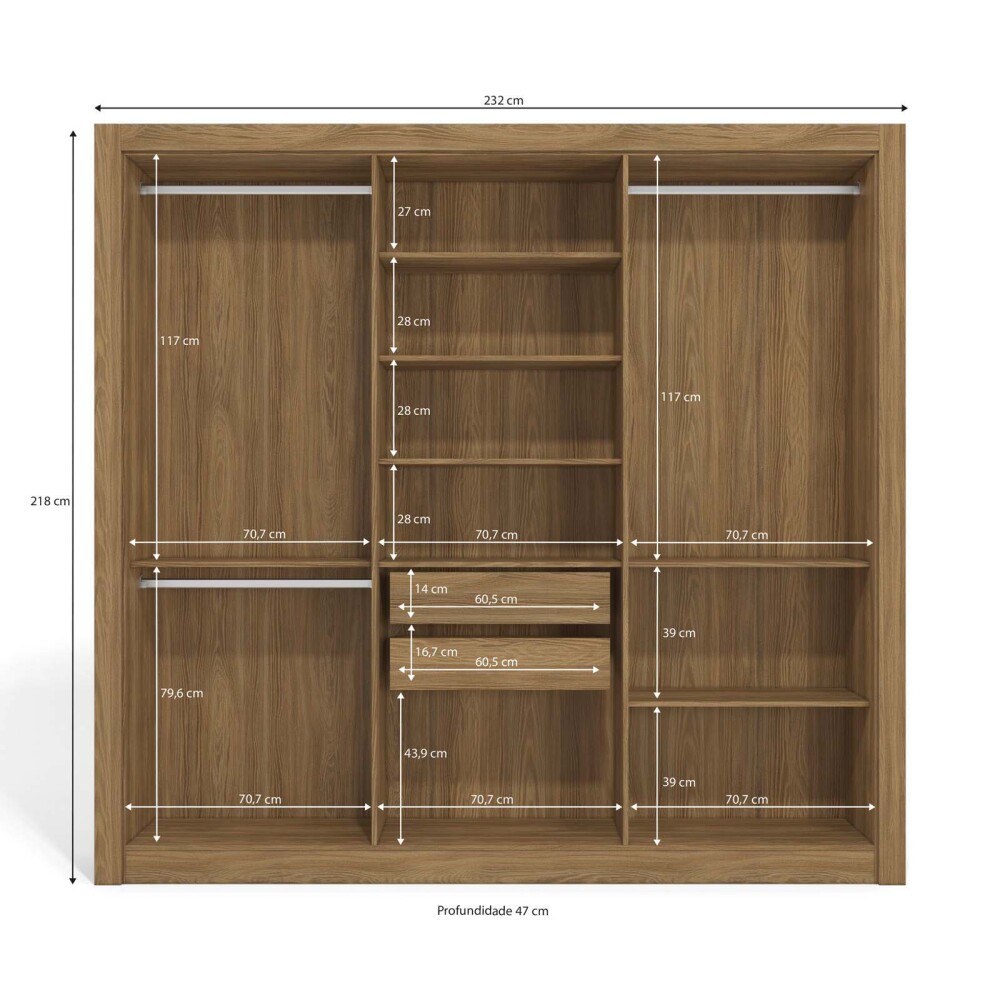 PLACARD 6 PUERTAS MDP NATURAL-BEIGE KOBE