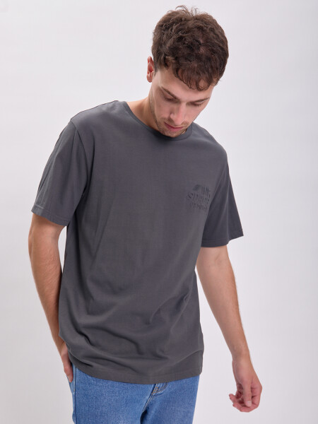 Remera estampa Space Gris Oscuro
