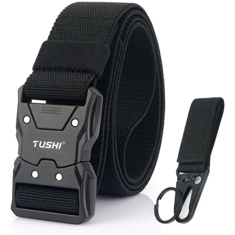 Cinturón Táctico Ajustable – Hebilla Metálica Rápida NEGRO