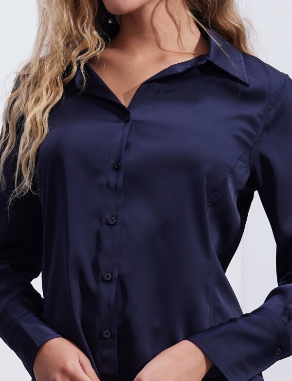 Camisa Saten AZUL