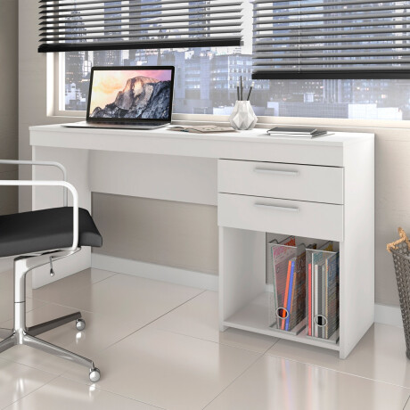 ESCRITORIO MESA PARA PC LAPTOP COMPUTADORA 2 CAJONES Y ESPACIO BLANCO