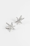 Caravanas clip estrellas plateado