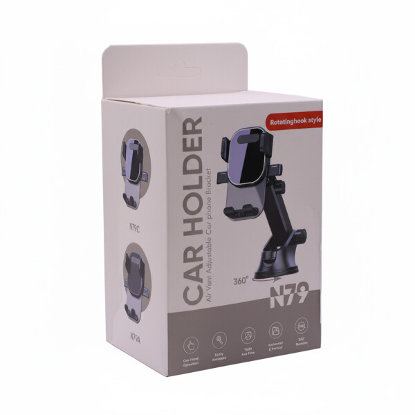 Soporte Celular P/Auto Universal Ajustable Ventosa Brazo Color Negro