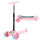 Monopatín Tripatín Ajustable 3 Ruedas Con Luces Rosa