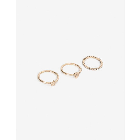 Set De Anillos Boho Dorado antique gold