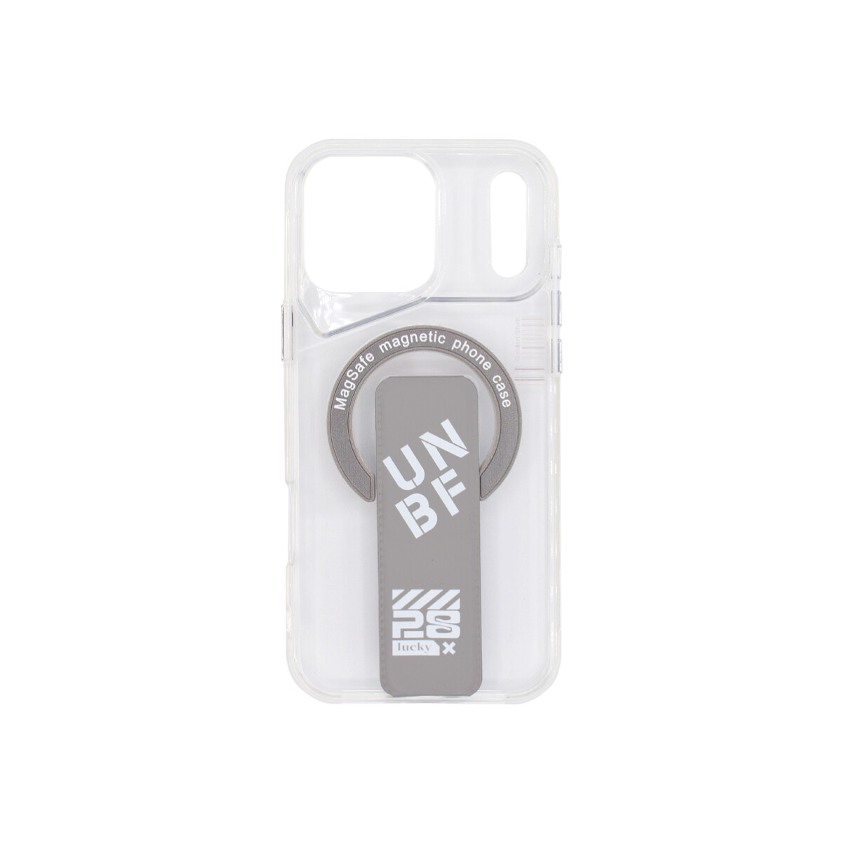 Protector para iPhone 17 Pro Max MagSafe y soporte color gris 