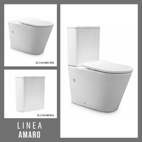 JUEGO DE INODORO CON TAPA Y MOCHILA MARCA AQUALIA DESCARGA A 25CMS. 000