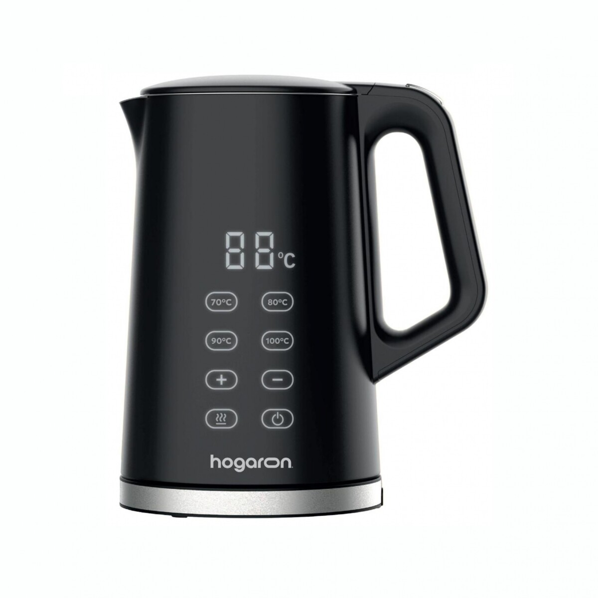 Jarra Eléctrica Digital HOGARON HGKE17BK 2200W Capacidad 1.7L Control De Temperatura Función Mantener Calor 13 Niveles De Ajuste 