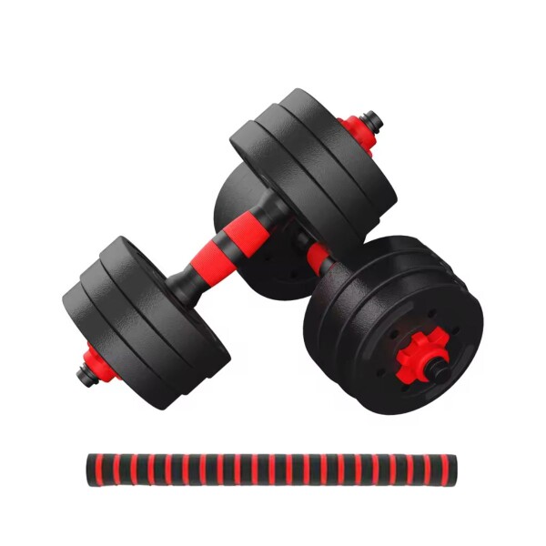 Set Mancuernas Ajustable Regulables 20kg Juego Kit 3 En 1 Disco Pesa Barra Imback Color Negro Y Rojo Set Mancuernas Ajustable Regulables 20kg Juego Kit 3 En 1 Disco Pesa Barra Imback Color Negro Y Rojo