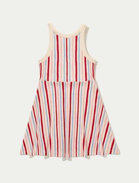 VESTIDO INFANTIL CON ESTAMPADO MULTICOLOR