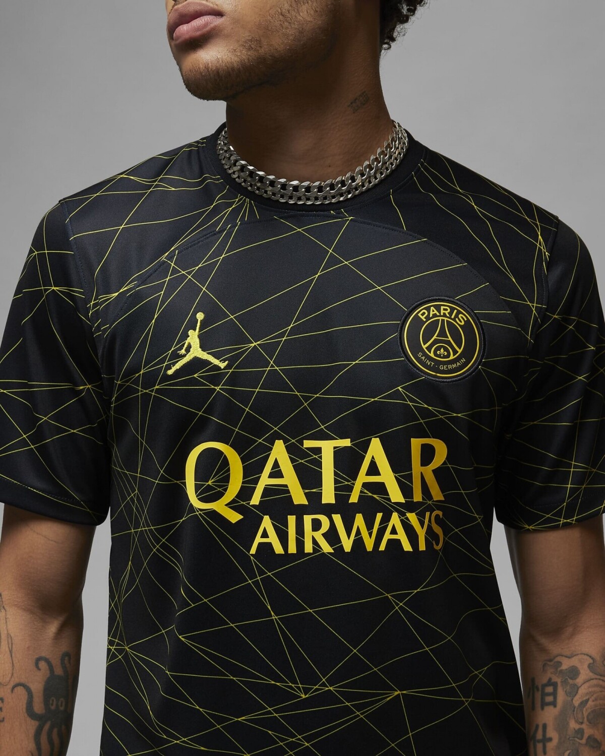 Camiseta Nike Futbol Hombre PSG Stad Jsy Ss 4TH Black/(Tour Y) (Full S -  S/C — Menpi