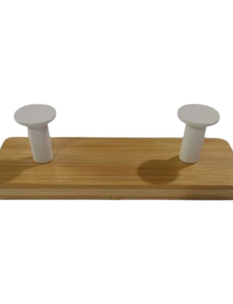 PERCHERO DE PARED 16.5x5CM 2 COLGADORES BAMBOO NATURAL/BCO PERCHERO DE PARED 16.5x5CM 2 COLGADORES BAMBOO NATURAL/BCO