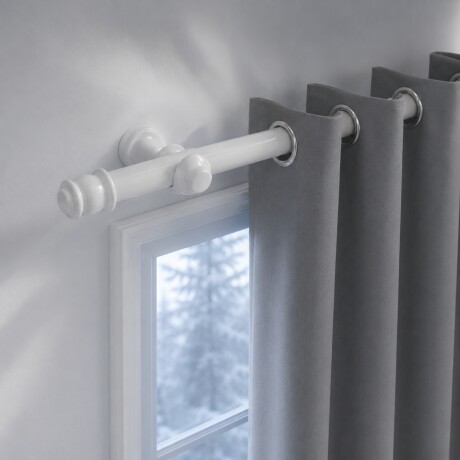Barrote cortina metal EuroClassic 2,5m + 3 soportes BLANCO