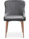 Silla de comedor PEBRINGE terciopelo gris Silla de comedor PEBRINGE terciopelo gris