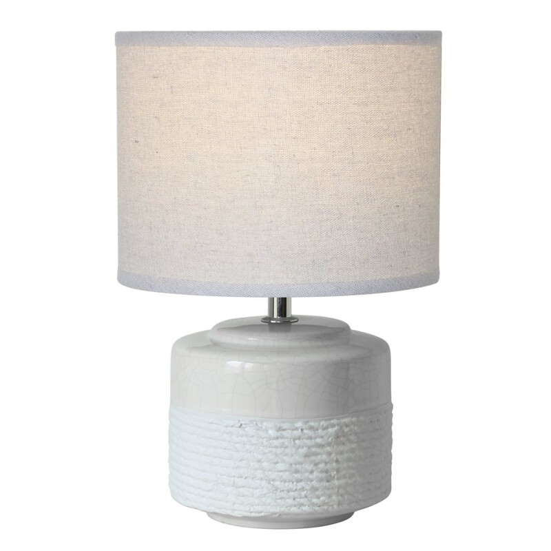 LAMPARA DE MESA CERAMICA D20x31CM SISAL BLANCO LAMPARA DE MESA CERAMICA D20x31CM SISAL BLANCO