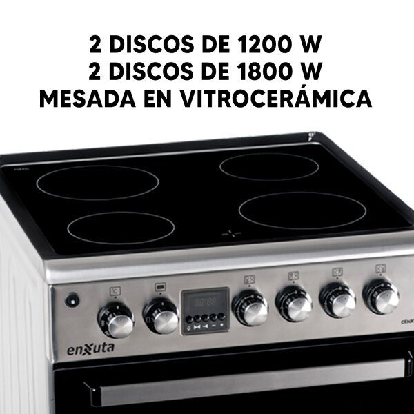 Cocina Vitrocerámica Combinada Enxuta Cenxvc6515i Inox COCINA VITROCERAMICA ENXUTA CENXVC6515I