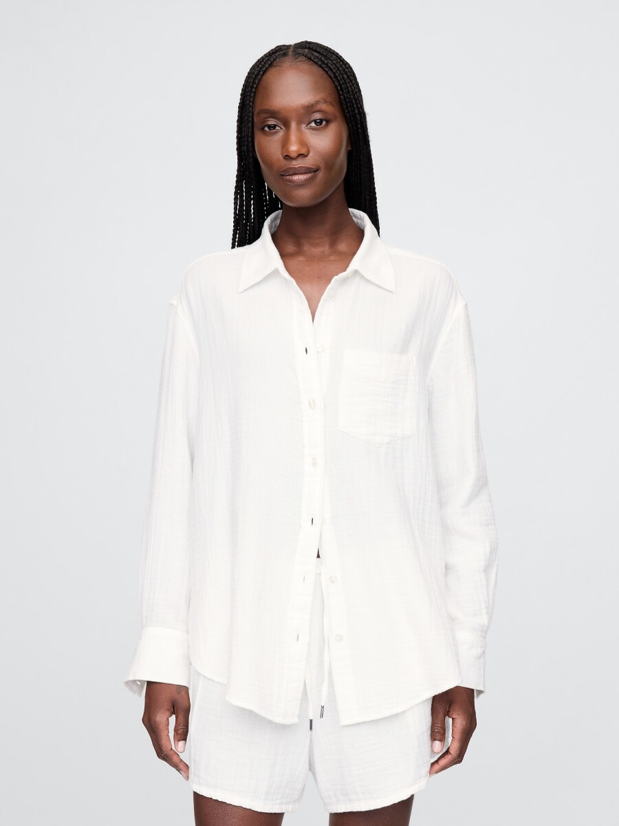 Camisa Muselina Mujer - New Off White 
