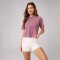 Top Training 100% Cotton Boxy Tee Mujer Mushroom Mauve