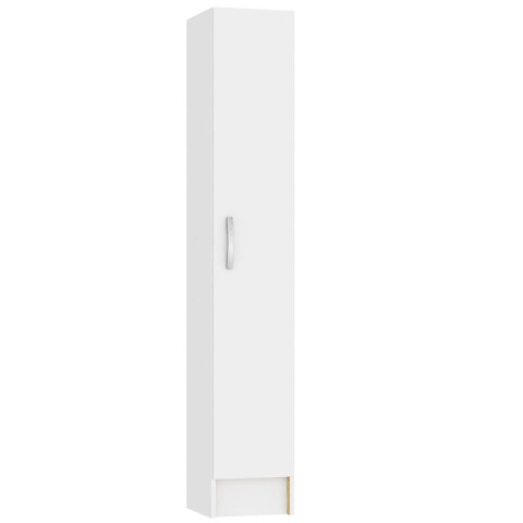 Multiuso panelero 1 puerta 4 estantes interior natural 30x32x168 Blanco