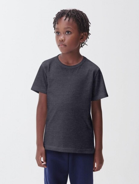 CAMISETA BÁSICA INFANTIL GRIS OSCURO