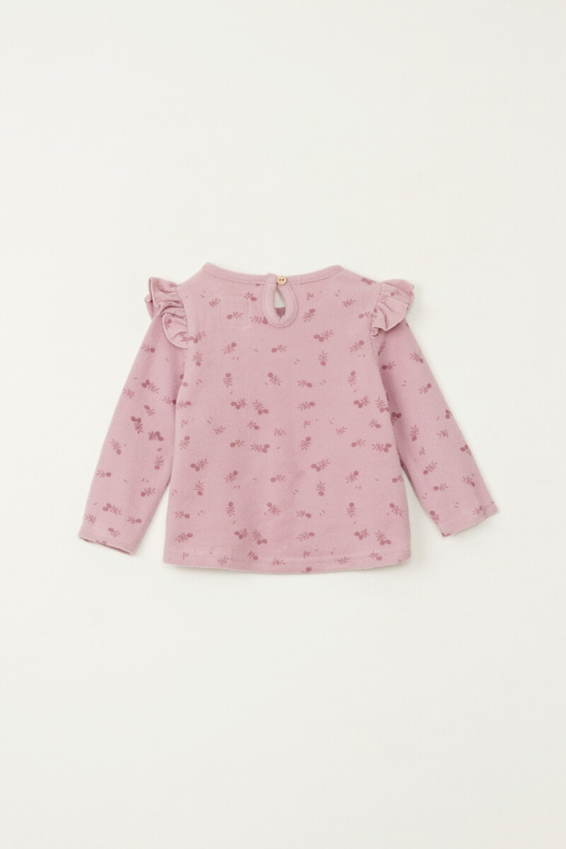Set remera y pantalón lanilla Rosa