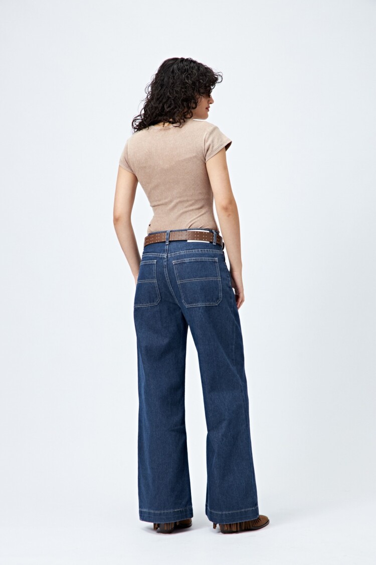 JEAN TISSU Azul