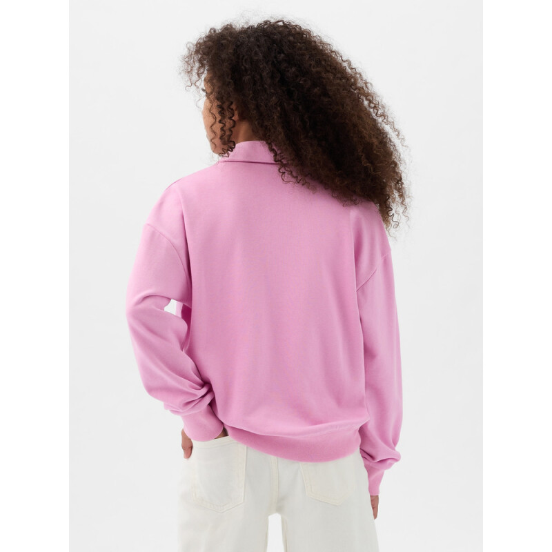 FRCH MB ELV LOGO POLO SUGAR PINK