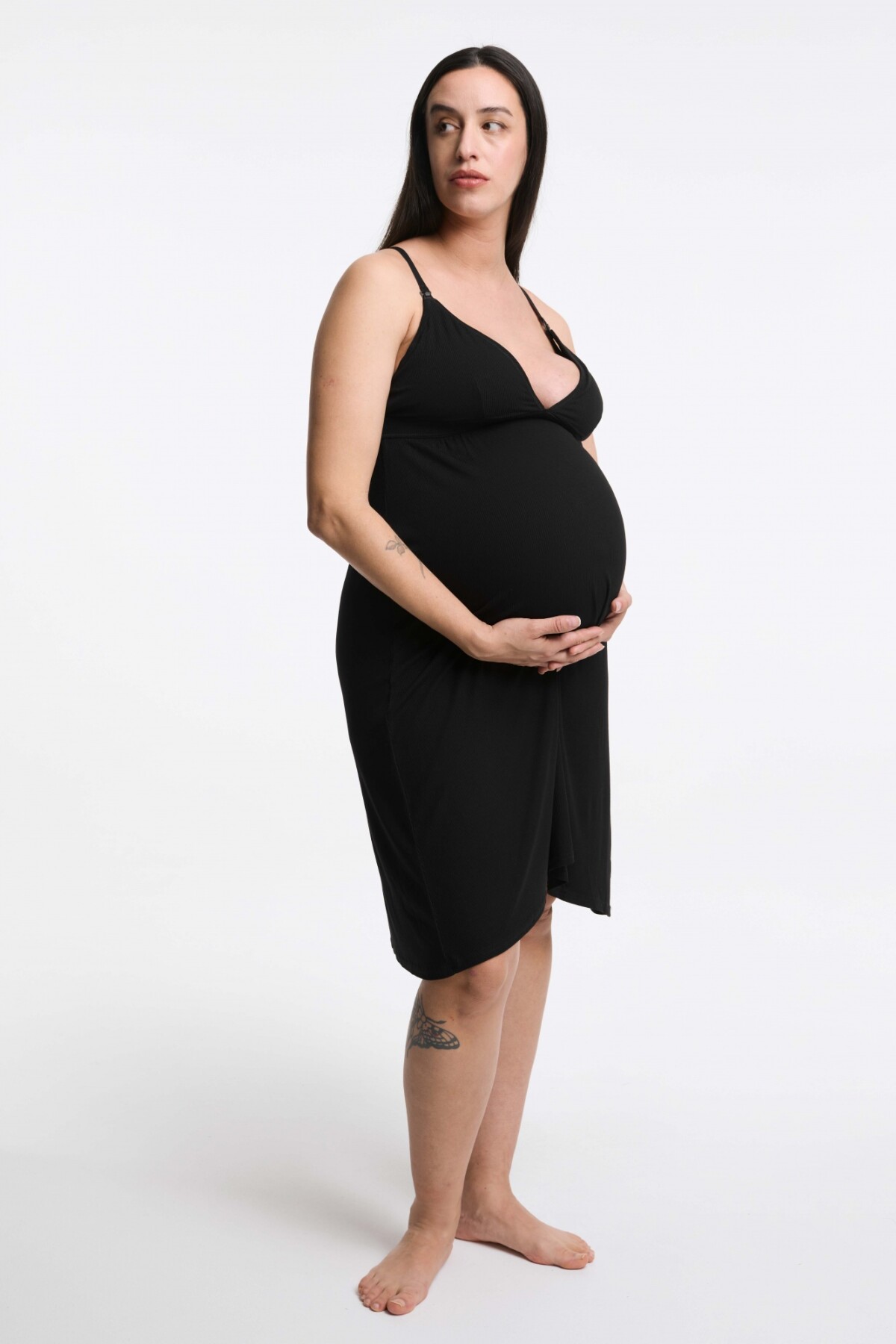 Camisón Maternal Gema Negro