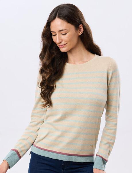 BUZO TEJIDO RAYADO Beige