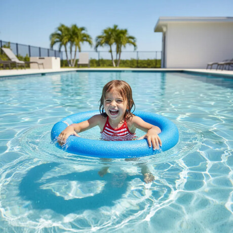 Flotador Circular Mor Flota Piscina Entretenimiento Natación Celeste