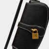 Mini Bag Celina en Efecto Cuero Liso Negro