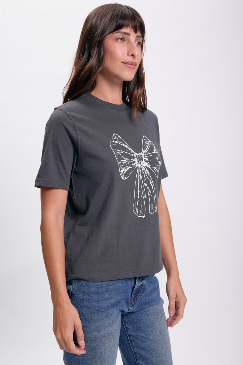 Remera estampa Gris Oscuro